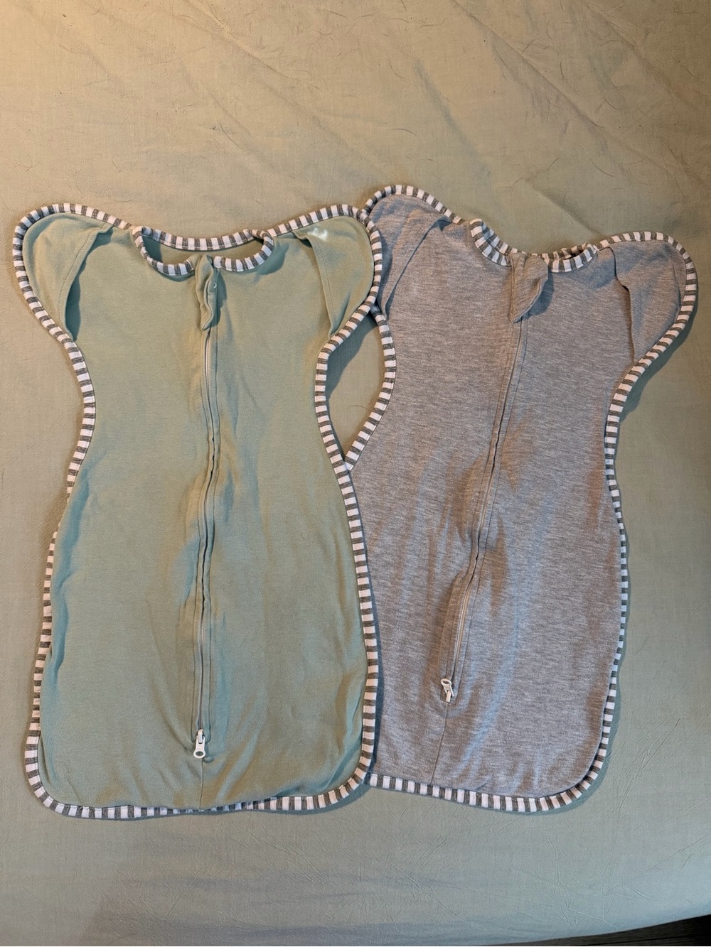 0-3 Swaddle Sleep Sack Set - Gray & Sage